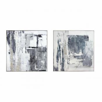 Cuadro Abstracto DKD Home Decor 80 x 3 x 80 cm Moderno (2 Unidades)