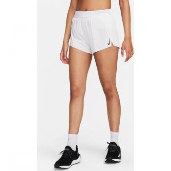 Nike - Short de mujer AeroSwift Dri-FIT ADV, pantalón corto de running de talle medio de 10 cm con malla interior, color blanco, talla XL (EU 48-50)