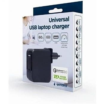 Cargador Universal para PORTATIL GENBIRD 60W Negro