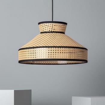 Lámpara Colgante de Ratán Huela Vecchio Natural para Decoración de Salón, Habitación y Dormitorio