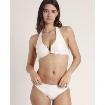 Bikini Halter Waves blanco Admas para mujer