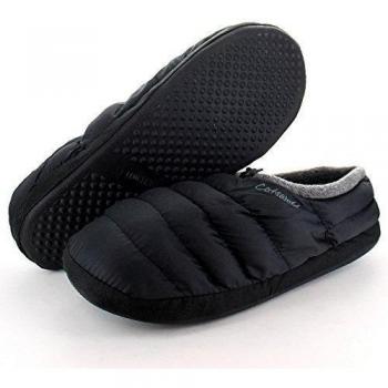 Cotswold Mens Warm Casual Comfort Camping Slippers Black