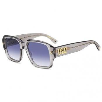 Dsquared2 D2 0106/S Unisex Gray Sunglasses with Blue Shaded Lenses - Size 54 MM
