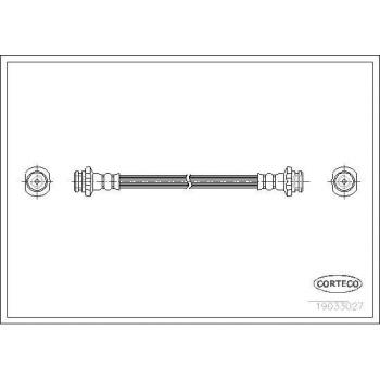 Latiguillo de freno CORTECO 19033027 - manguera flexible para el sistema de frenos, fabricado con materiales de alta calidad, resistencia a la presión y temperaturas extremas, compatible con diversos modelos de vehículos, fácil