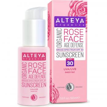 Alteya Organics Sheer Rose Tint Face Age Defense Sunscreen SPF 30 - 50ml