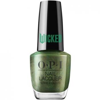 OPI Nail Lacquer - Colección Wicked - Esmalte de uñas Ozitively Elphaba, 15 ml, Verde con reflejos dorados, duración hasta 7 días