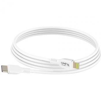 Cable USB C a Lightning de carga rápida 3A Power Delivery 1m Blanco