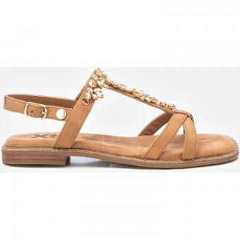 Sandalia de mujer Xti 142856 beige con hebilla