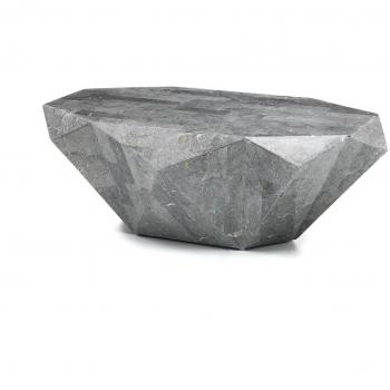 Mesa de Centro Moderna en Piedra Fósil Gris (120 x 70 x 40 cm)