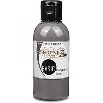 Senjo Color Basic Bodypainting I color de cara y cuerpo I cosméticos, dermatológicamente probados I carnaval, disfraces I 75 ml I gris