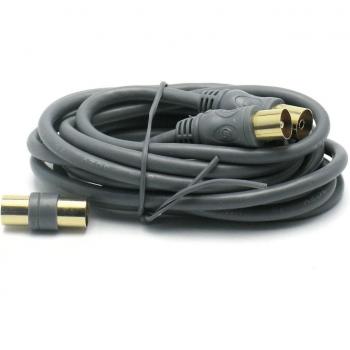 Prolongador cable coaxial antena TV H-M + adaptador H-H de Metronic
