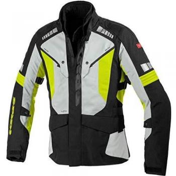 Spidi H2Out Outlander - Chaqueta textil para moto, color negro, gris y amarillo, talla M