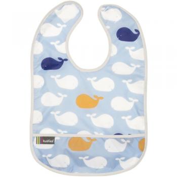Kushies Cleanbib - Babero sin mangas 12-24m - Ballenas