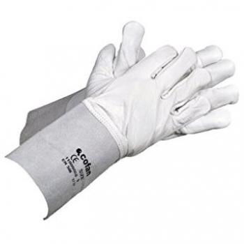 Guantes de Piel Vacuno con Manguito de 13 cm | Protección Duradera para Agricultura y Recolección | Cofan