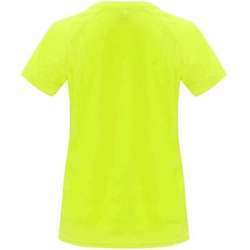 Camiseta técnica entallada para mujer ROLY BAHRAIN en amarillo flúor