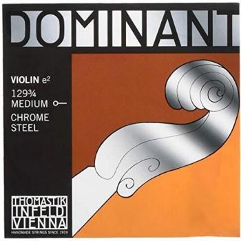 Dominant Strings 12934 - Cuerda para violín de acero y cromo en Mi, 3/4