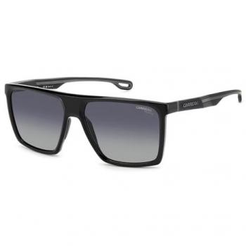 Carrera 4019/S Black/Grey Polarized Square Sunglasses for Men, Size 58 MM