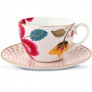 Pip Studio Fantasy cappuci Not ASSE con platillo, porcelana, weiß, 280 ml