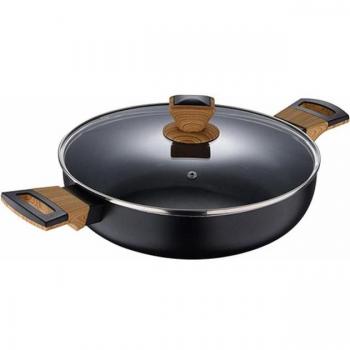 Tartera con tapa 28X7.5CM de aluminio prensado Earth Black de la marca Bergner