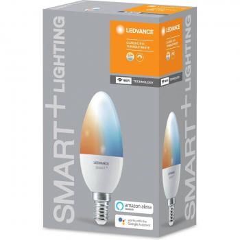 LEDVANCE SMART+ WiFi E14 Candle 5W Dimmable Adjustable White 2700-6500K 470lm - Replacement for 40W