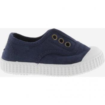 Zapatillas de lona infantil Victoria en marino con cierre de elástico, modelo 106627