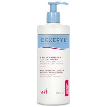 Dexeryl Loción Nutritiva 500ml - Loción hidratante para piel seca y atópica, formulada con ingredientes que ayudan a restaurar la barrera cutánea y aliviar la irritación