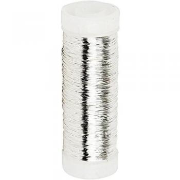 Hilo de Alambre Plateado 0,2 mm, 110 m, 1 Rollo