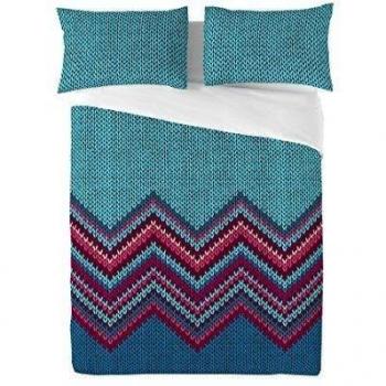 EUROMODA HOME LIVING Juego De Funda Nórdica Eddas Azul/Rosa Cama 180