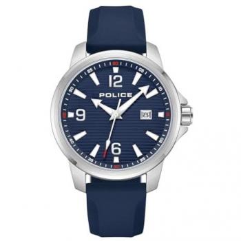 Reloj Analógico para Hombre Police Mensor PEWJN0020901 - Esfera Azul, Correa Azul, 44 mm, Acero Inoxidable