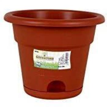 Greentime Eco 54763 Maceta con Plato, 45 cm