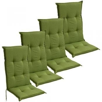 vidaXL silla de jardín Asiento Acolchado 2 Stk 117 x 49 cm azul, 4x Grün 117x49 cm