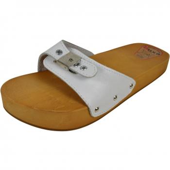 Buxa Sandalias / Zuecos para la Celulitis. Blanco. Talla 38