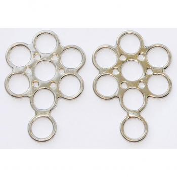 AMKA hackamore suerte Rueda con extra Traje = 1 extra Ring, acero inoxidable, 1 par Flores hackamore | Flower hackamore