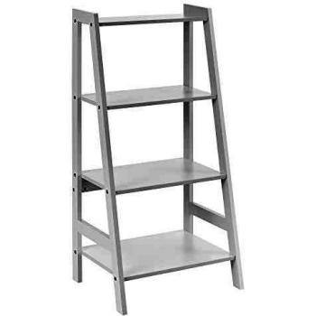 Estantería escalera blanca de 4 compartimientos MDF 90x43x32cm