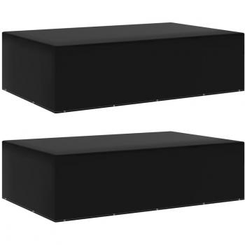 Cubiertas de muebles de jardín 2 piezas con 12 ojales, dimensiones 325x205x90 cm