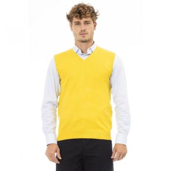 Alpha Studio Yellow Viscose Vest - IT46 | S