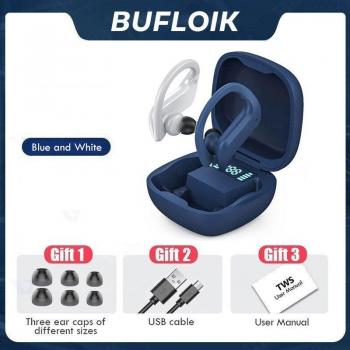 Auriculares TWS Inalámbricos Bluetooth Deportivos Impermeables con Cancelación de Ruido y Estéreo 9D con Micrófono