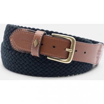 Cinturón de Piel Negro Lottusse con Diseño Trenzado para Hombre