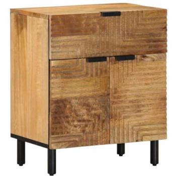 Brown Mango Wood Bedside Cabinet - 50x33x60 cm - Solid Wood Nightstand