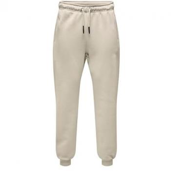 Pantalón deportivo Only & Sons Onsceres Sweat Pants Noos hombre beige 22018686_BEIGE, algodón, cintura elástica, forro plateado