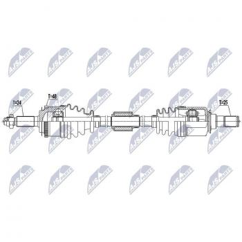 Árbol de transmisión NTY NPW-HY-547, alta calidad y durabilidad