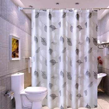 ALHXF Cortina De Ducha Cortinas De Baño Impermeable - 180X200 cm PEVA Prueba de Moho Impermeable al Baño,Antimoho,Antibacteriano,con 12 Ganchos