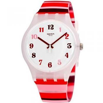 Swatch Unisex Adult Analogue Quartz Watch with Silicone Strap SUOK138