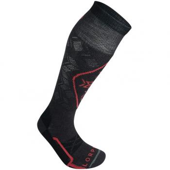 Calcetines Largos Lorpen S2swle Light Eco para mujer, color negro y rojo, diseñados para esquí, fabricados con materiales ecológicos