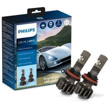 Bombilla LED Philips Ultinon Pro9100 H11, 350%, 5800K, set de 2 unidades
