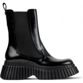 Camper Women's Platform Leather Ankle Boots - Black, Size 39