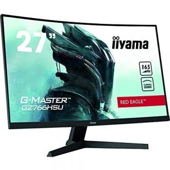 Iiyama G-Master Red Eagle G2766HSU-B1 27 Curved 1500R LED Full HD 165Hz FreeSync Premium Gaming Monitor - Black