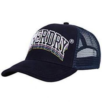 Superdry Varsity Triple Cap Gorra de béisbol, Azul