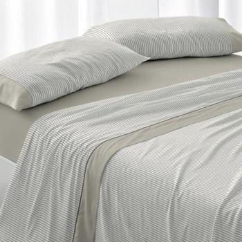 Sábanas de Franela Premium 100% Algodón Beige Diseño 546 para Cama Individual de 105 cm