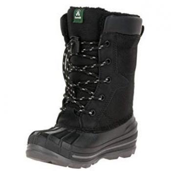 Kamik Waterproof Classic Kids Winter Boots - Black, Size 30